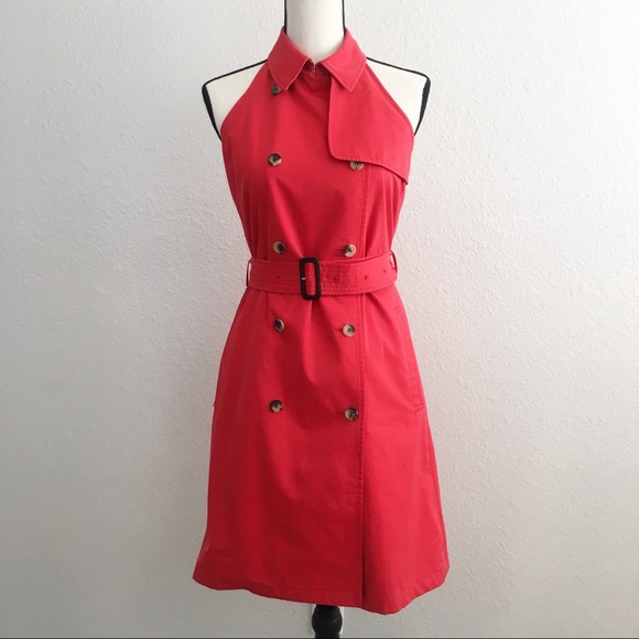 red burberry dress